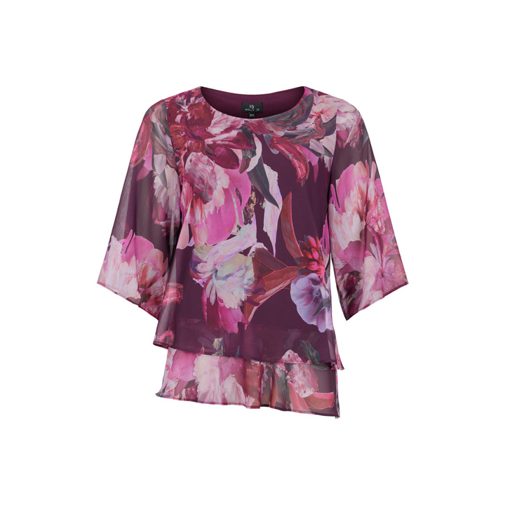Molly Jo 7482 Bluse - Vinrød