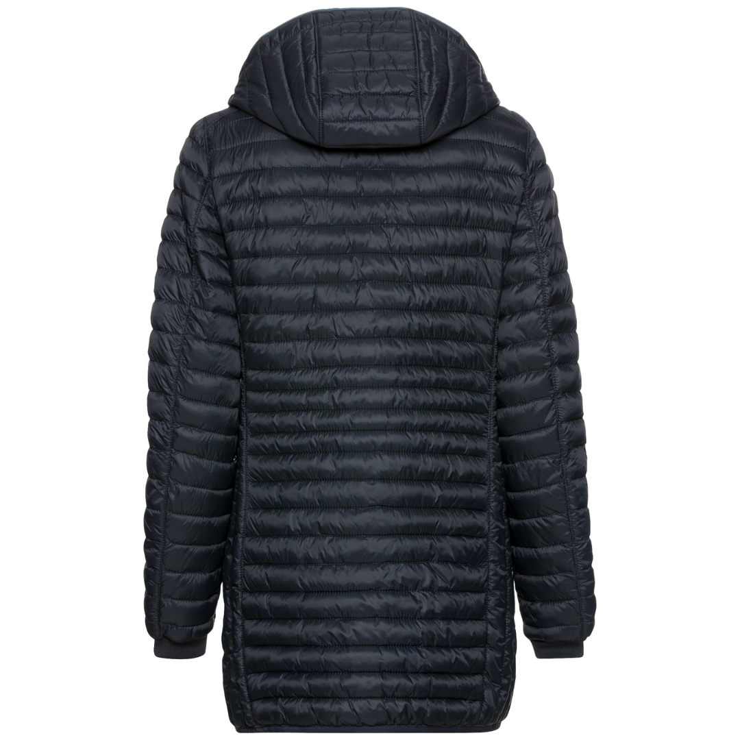 Camel Active Quiltet Lang Jakke - Navy - Butik VIVI
