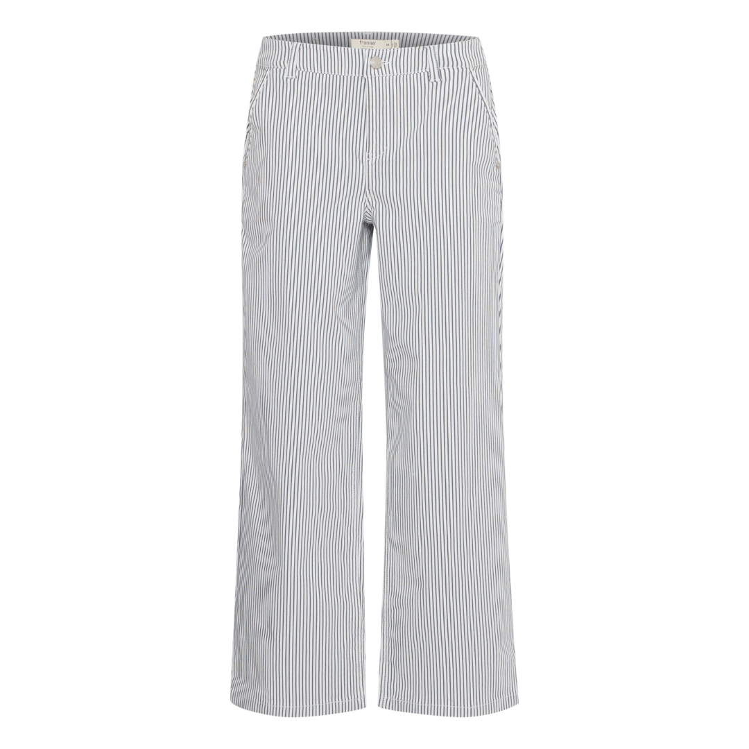 Fransa FRENA TESSA PA 2 Bukser - birch w. navy blazer stripe