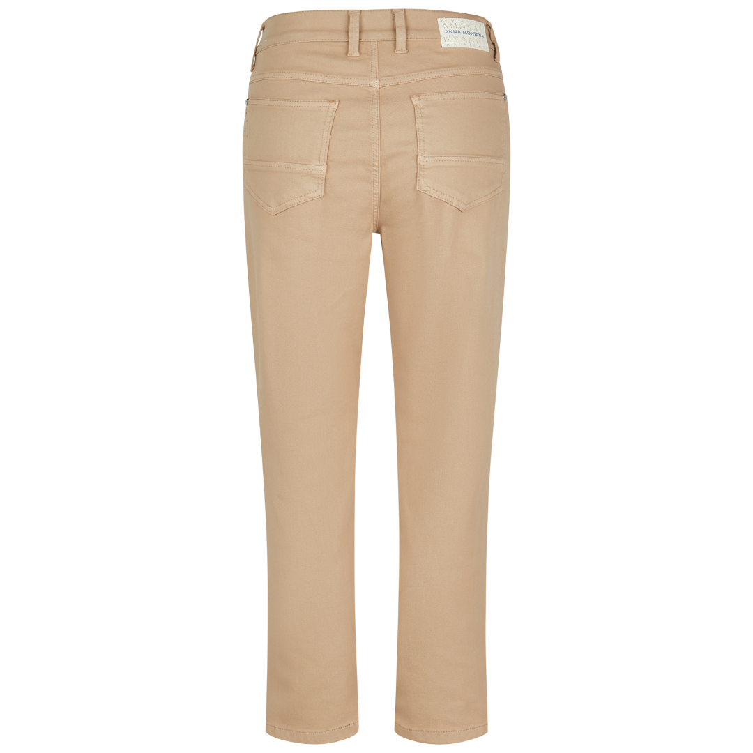 Anna Montana Angelika Slim Fit 7/8 Porto Bukser - Sand - Butik VIVI