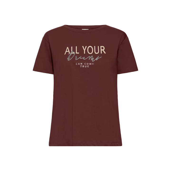 Fransa FRZOEY TEE 1 T-Shirt - FUDGE DREAMS - Butik VIVI