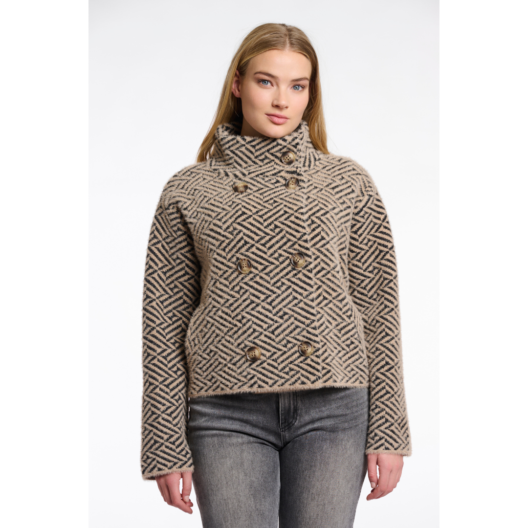 Rino & Pelle Beth Jakke - Sand Graphic