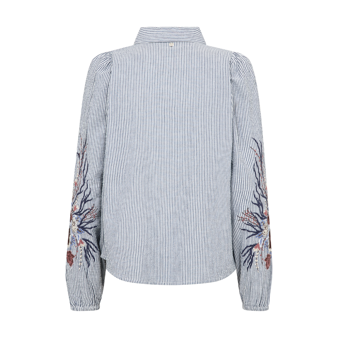 Mos Mosh MMCiu Oxfo Skjorte - Crown Blue - Butik VIVI