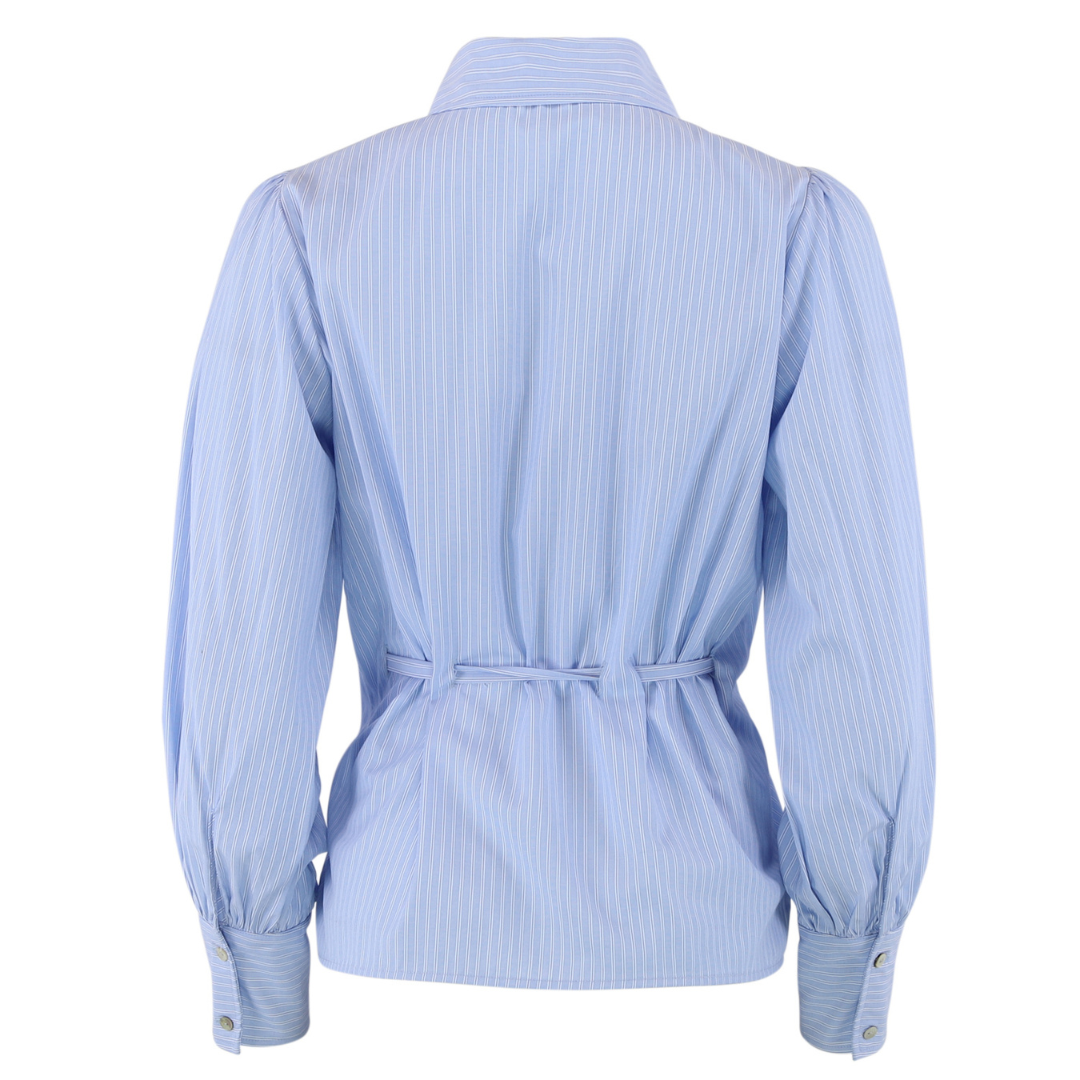 Continue Triana Stripe Skjortebluse - Blue Stripe