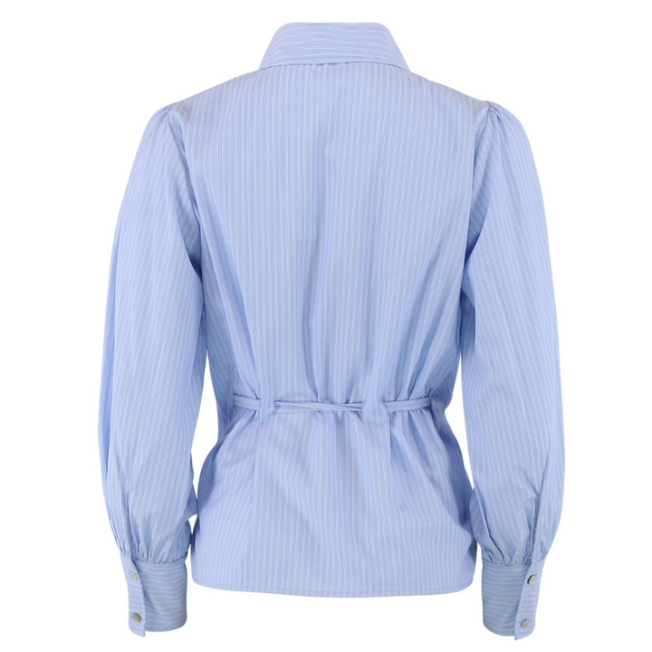 Continue Triana Stripe Skjortebluse - Blue Stripe