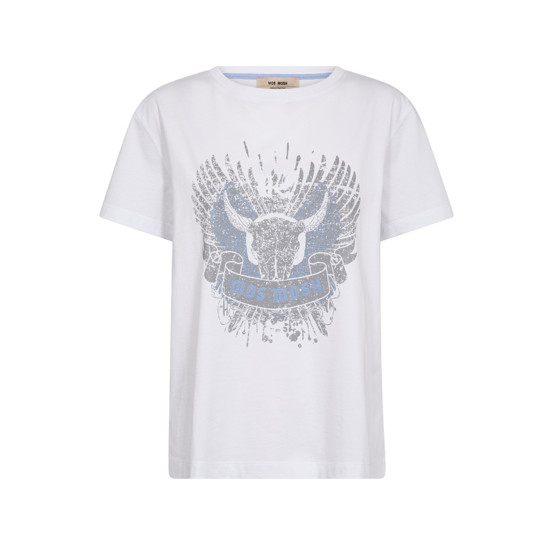 Mos Mosh MMWasha O-SS T-Shirt - White - Butik VIVI