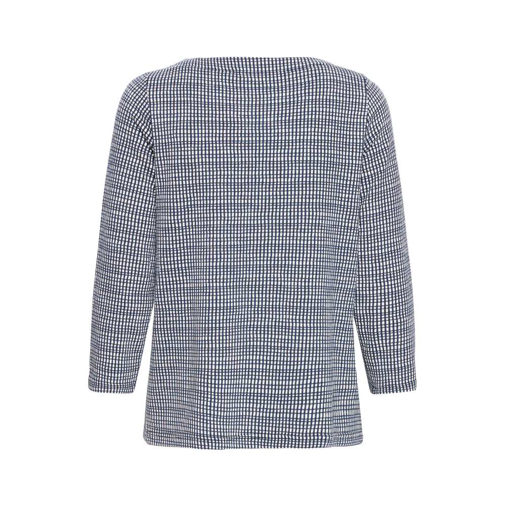 Fransa FRNIALA T-Shirt - Navy Check - Butik VIVI