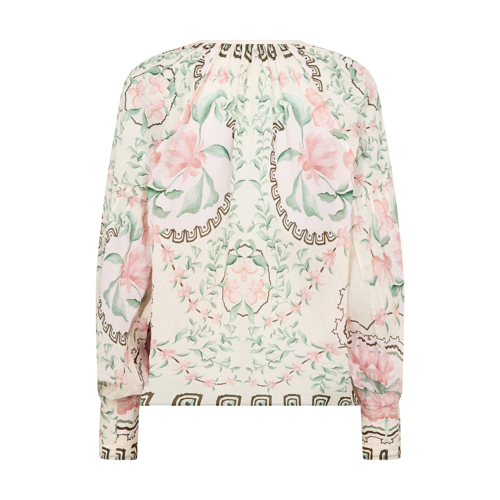 Mos Mosh MMWylde Orchid Bluse - Turf Green - Butik VIVI