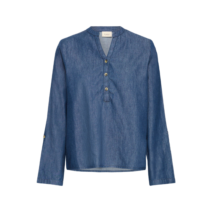 Fransa FRVILDA BL 1 Bluse - Raw Blue Denim