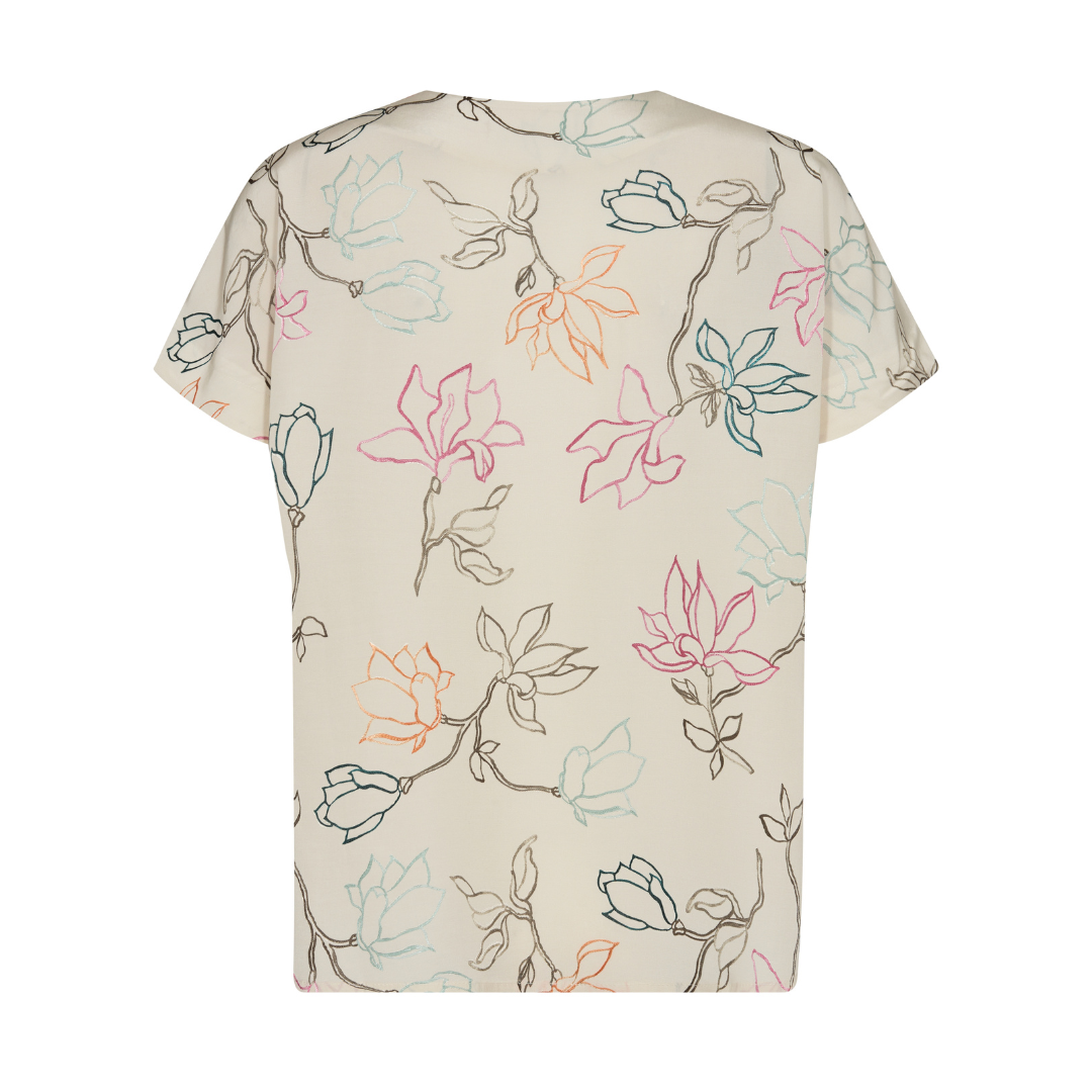 Mos Mosh Margie Leavy Bluse - Ecru - Butik VIVI