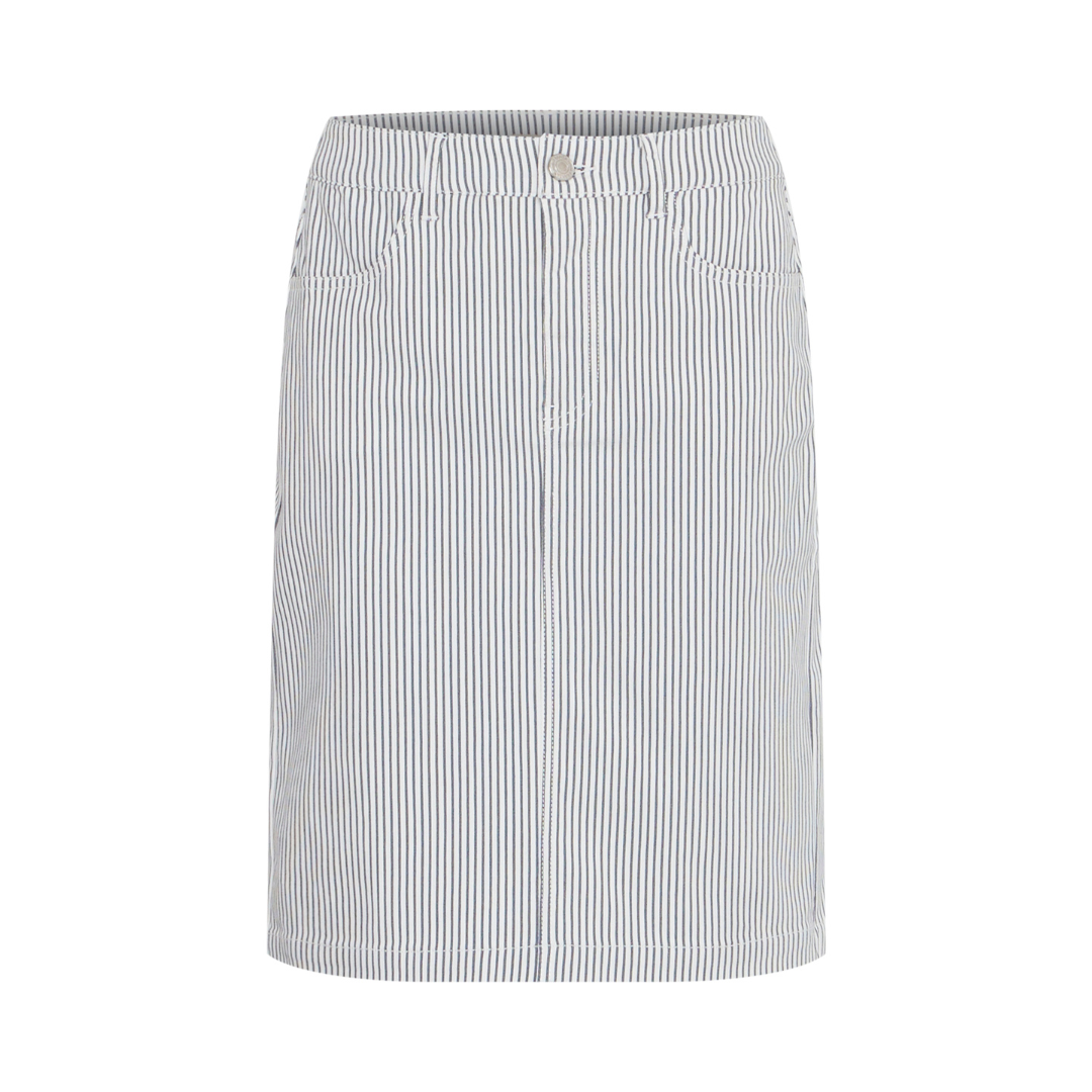 Fransa FRENA SK 2 Nederdel - Birch w. Vavy Blazer Stripe
