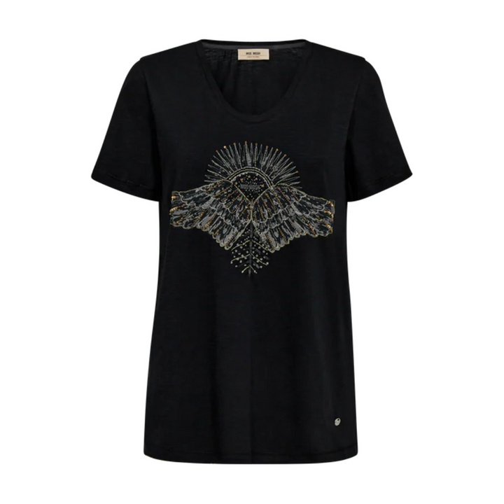 Mos Mosh MMNadine O-SS Deco T-Shirt - Black