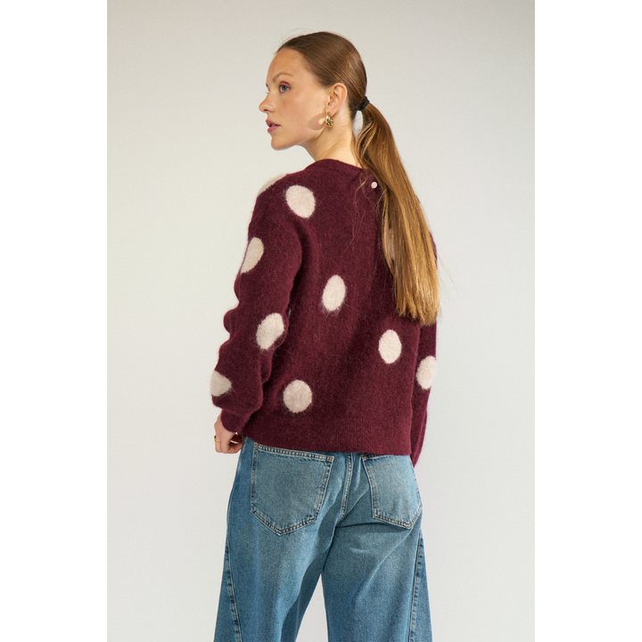 Nümph Nusuri Dot Pullover Strik - Fig - Butik VIVI