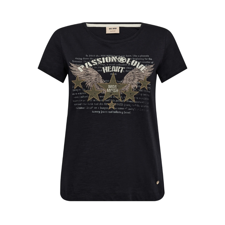 Mos Mosh Zibby O-SS T-shirt - Sort