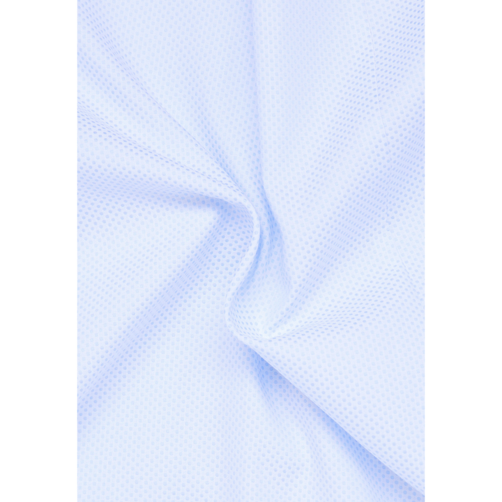 Eterna Jacquard Long Sleeve Skjortebluse - Light Blue
