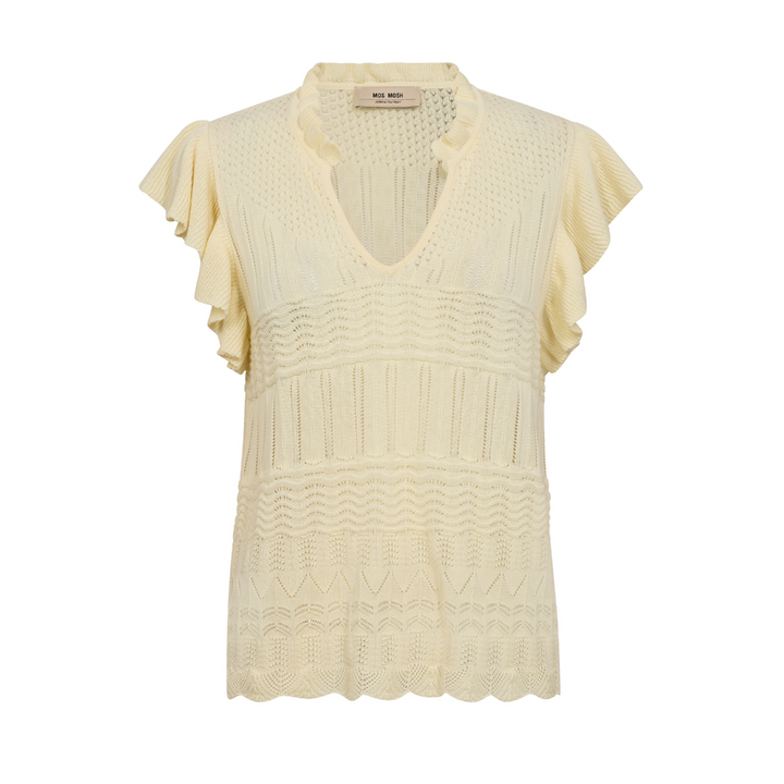 Mos Mosh MMRyett Knit Bluse - lemon icing