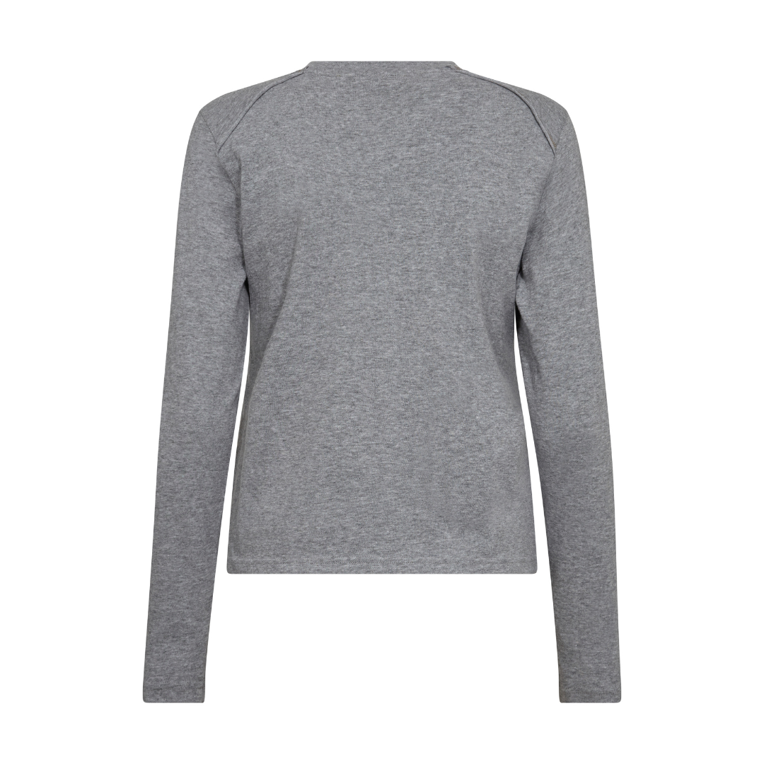 Mos Mosh  MMPaige O-LS T-shirt - Grey Melange