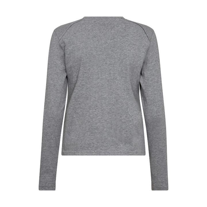 Mos Mosh  MMPaige O-LS T-shirt - Grey Melange