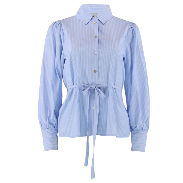 Continue Triana Stripe Skjortebluse - Blue Stripe