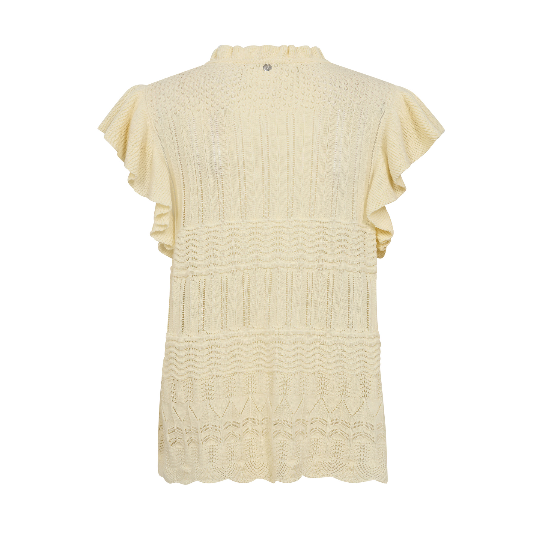 Mos Mosh MMRyett Knit Bluse - lemon icing