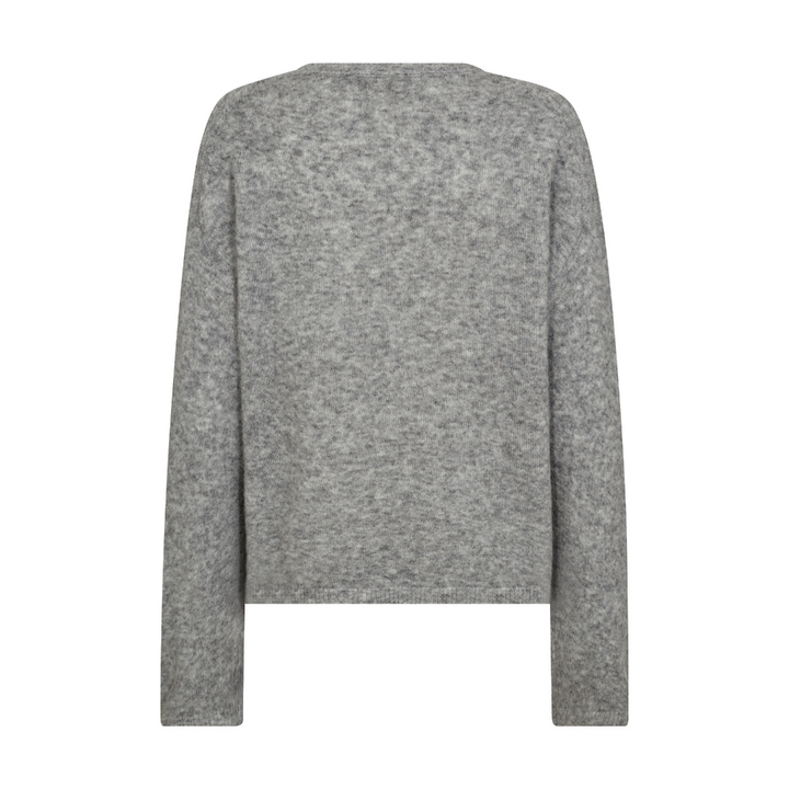 Mos Mosh MMMape O-Neck Striktrøje - Grey Melange