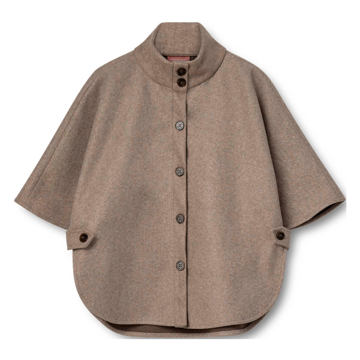 Kopenhaken KPHISLA Poncho Jakke - Earth Brown - Butik VIVI