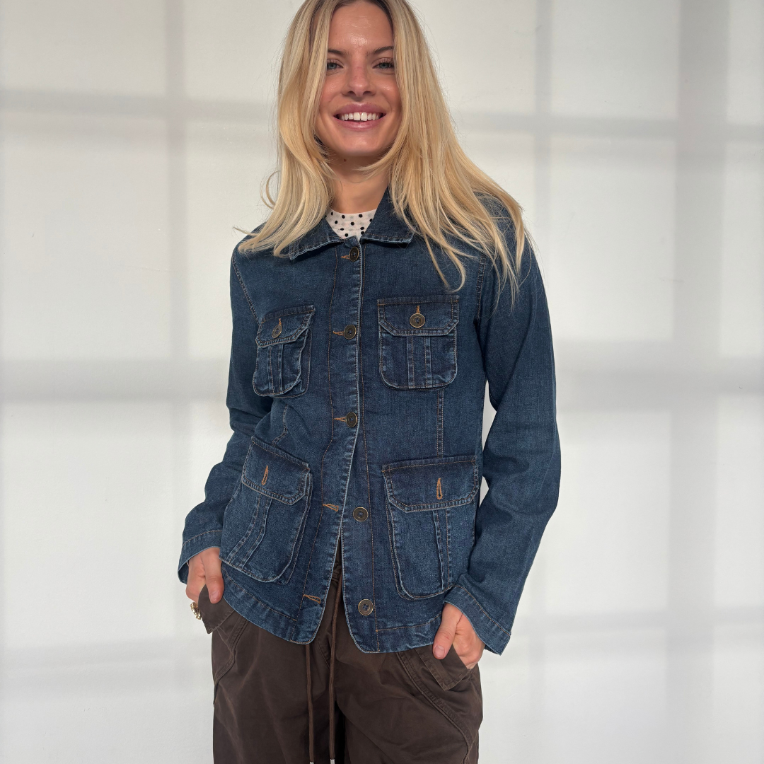 Continue Henry Denim Jakke - Denim Blue - Butik VIVI