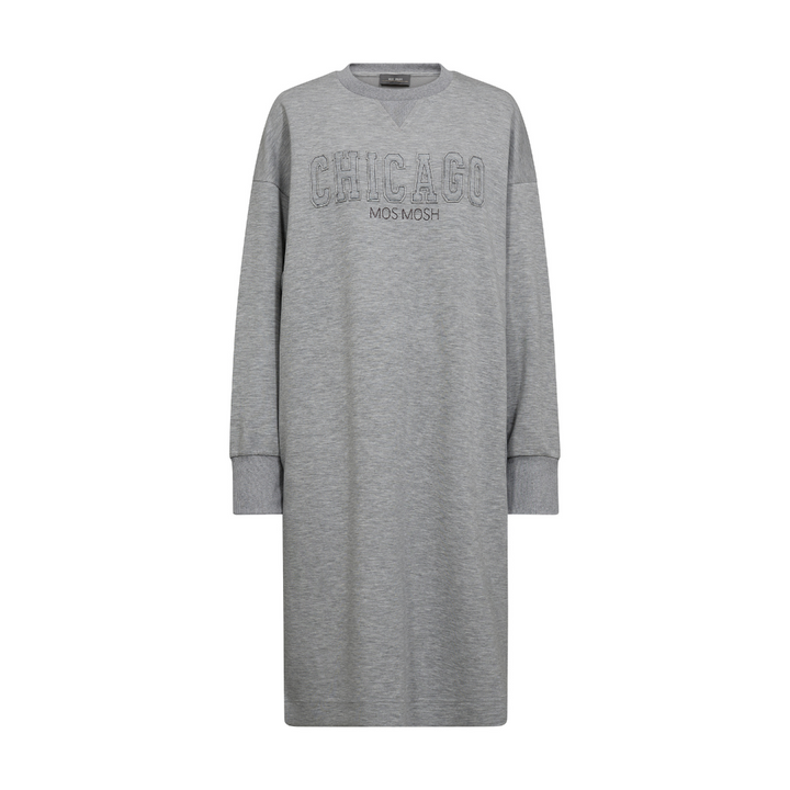 Mos Mosh MMRenzi O-LS Sweatdress - Grey Melange