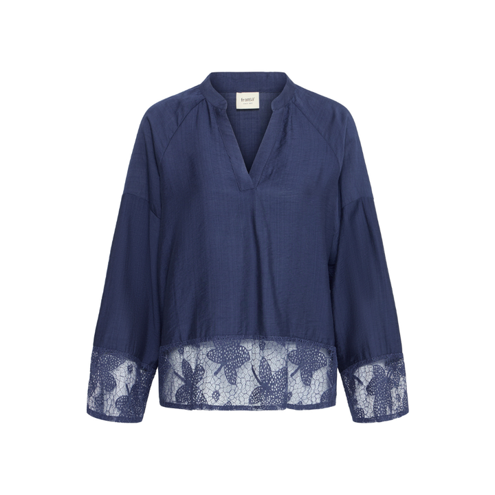 Fransa FRMINNAS LS langærmet Bluse - Nebulas Blue