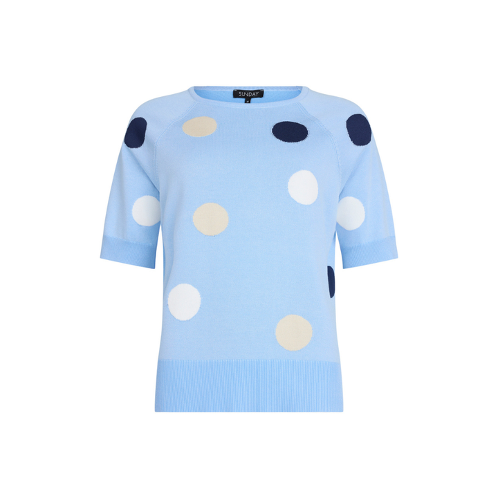 Sunday Female Pullover Strik - Pale Blue - Butik VIVI