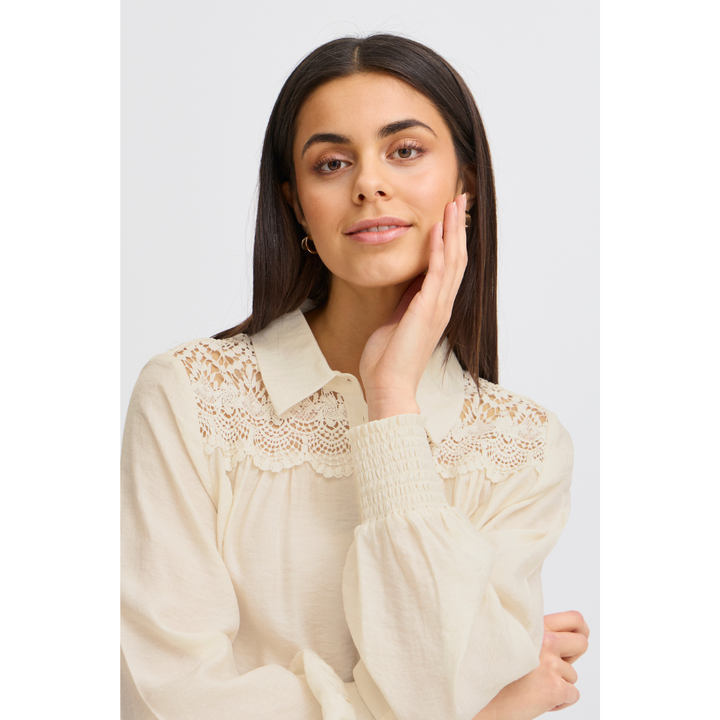 Fransa  FRBLONDIE SH 2 Skjorte - whisper white