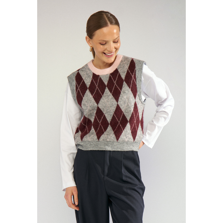 Nümph Nutikla Vest - Medium Grey Melange - Butik VIVI