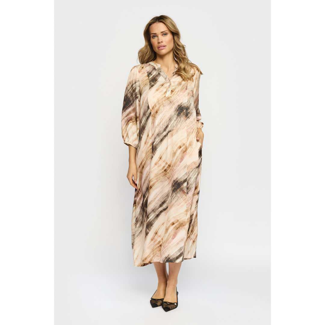 2Biz SITA Kjole - Sand Stripe - Butik VIVI