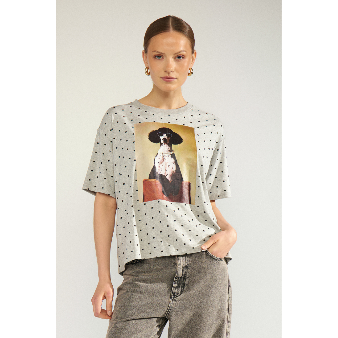 Nümph Nurossa Oversize T-shirt - Light Grey Melange - Butik VIVI