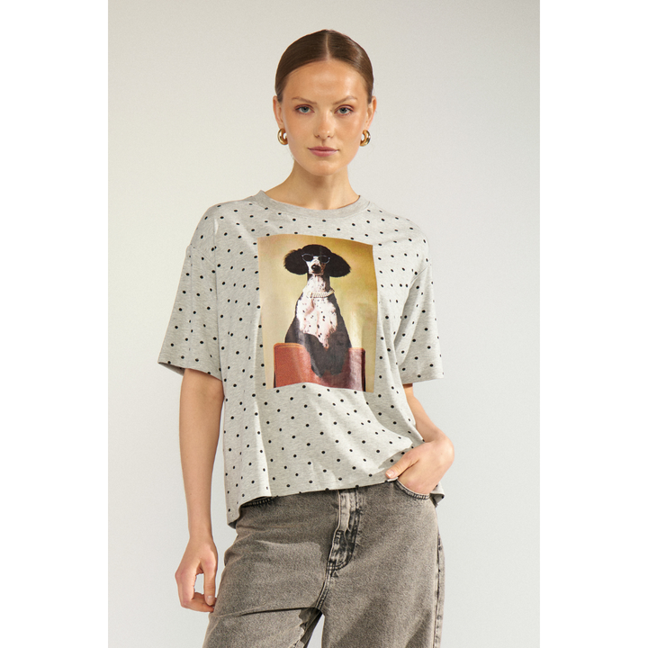 Nümph Nurossa Oversize T-shirt - Light Grey Melange - Butik VIVI