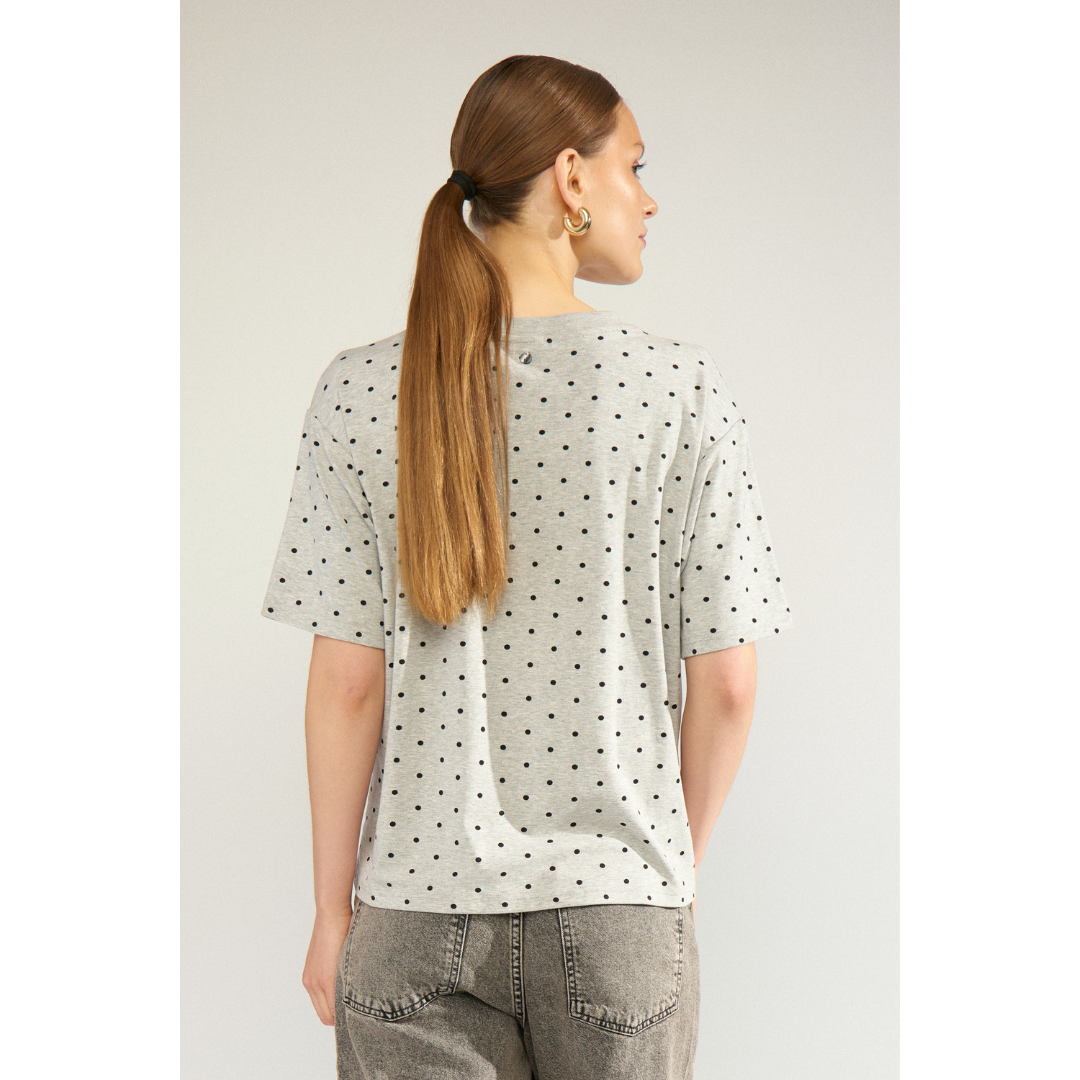 Nümph Nurossa Oversize T-shirt - Light Grey Melange - Butik VIVI