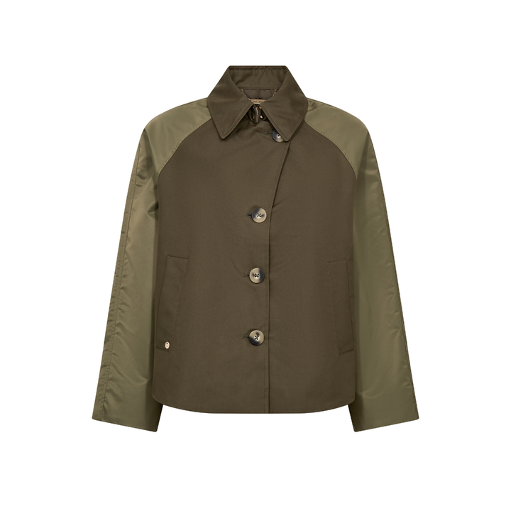 Mos Mosh MMZyla Neola Trenchcoat Jakke - Olive Night - Butik VIVI