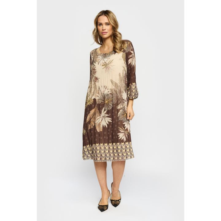 2Biz ALINA Kjole - Sand Leaf - Butik VIVI
