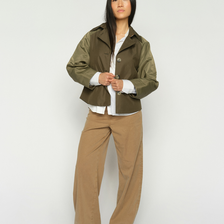 Mos Mosh MMZyla Neola Trenchcoat Jakke - Olive Night - Butik VIVI