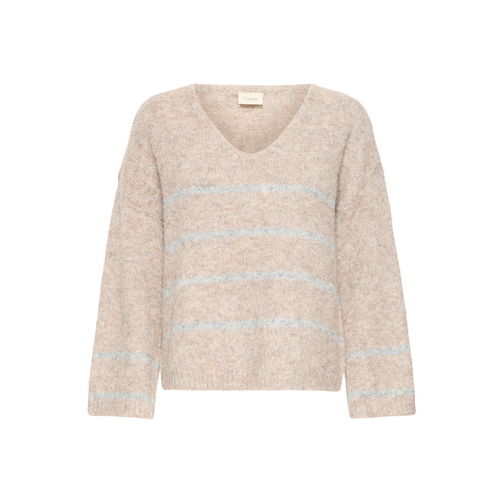 Fransa  FRCHARLEEN Pullover 1 - moon rock stripe