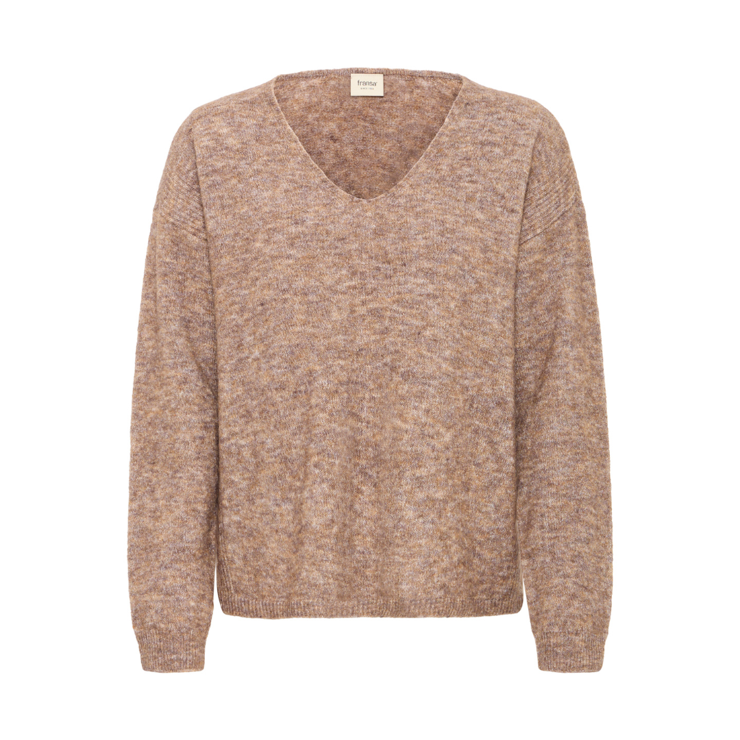 Fransa FRSANNY PU 8 Strik - Cocoa Melange