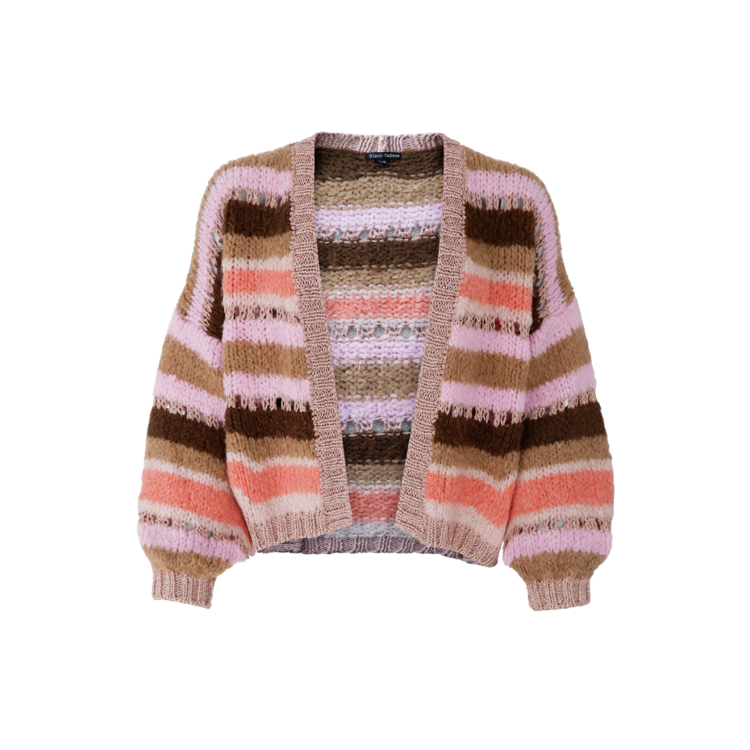 Black Colour BCLIN SHIMMER Cardigan - Nougat - Butik VIVI