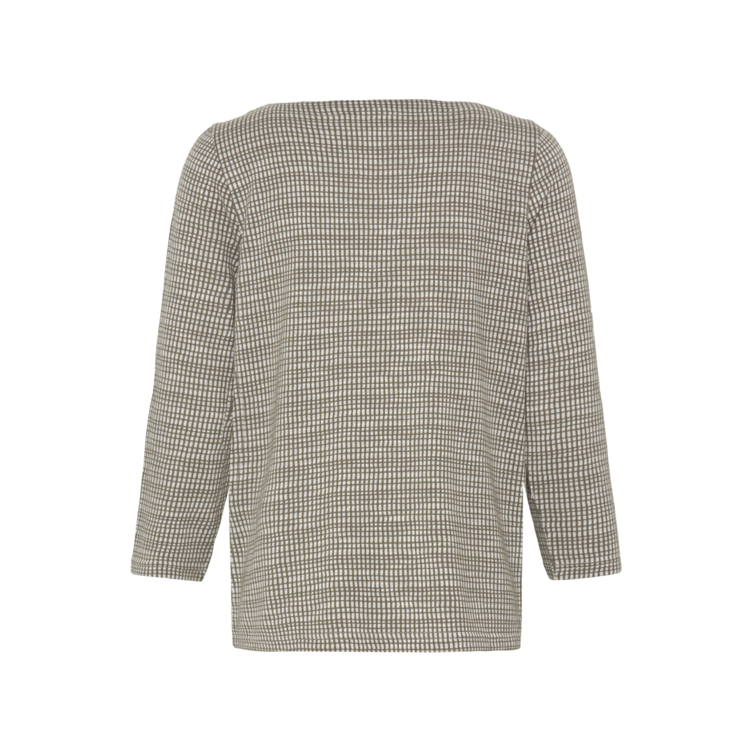 Fransa FRNIALA T-Shirt - S-Olive Check - Butik VIVI