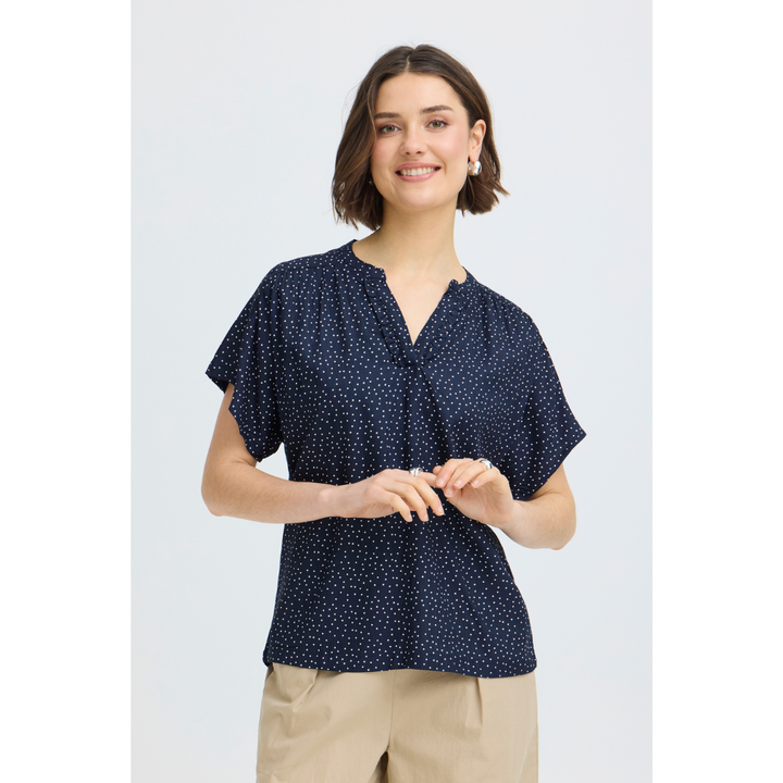 Fransa FRLAYA BL 1 Bluse - Dot Dots Navy Blazer - Butik VIVI