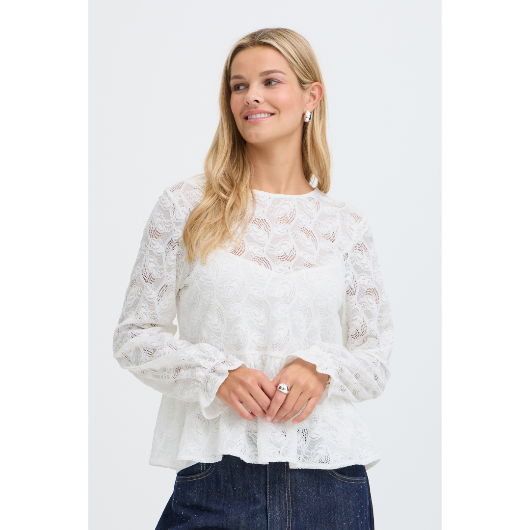 Fransa FRVIVIANNE BL 1 Bluse - Whisper White - Butik VIVI
