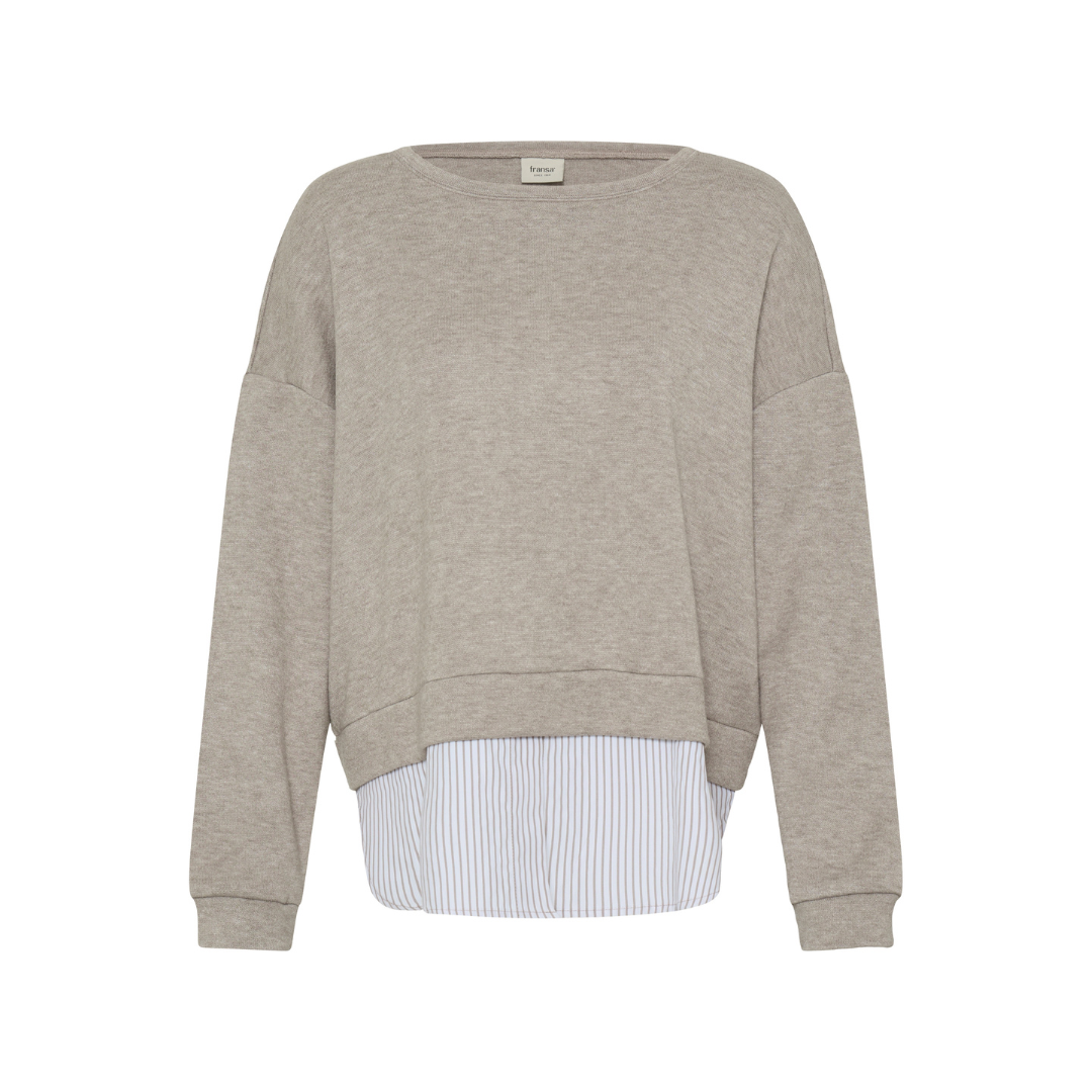 Fransa FRJALANI PU 1 Pullover - Driftwood - Butik VIVI
