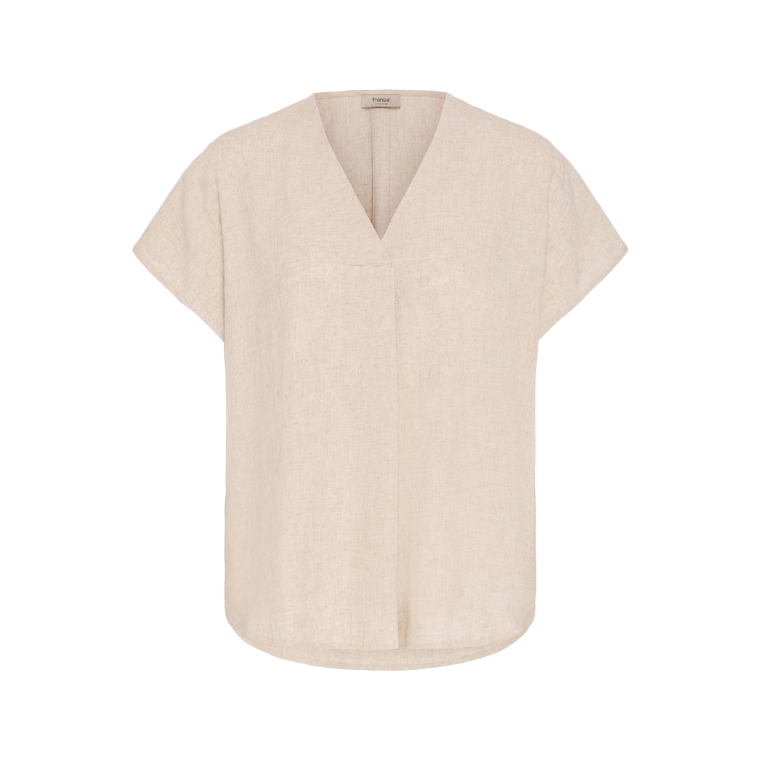 Fransa FRJETT BL 1 Bluse - Undyed Unbleached / Grey - Butik VIVI