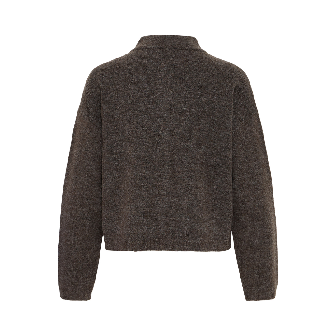 Fransa FRSANNY CAR 10 Cardigan - Hot Fudge Melange - Butik VIVI
