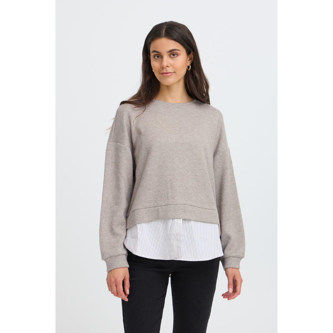 Fransa FRJALANI PU 1 Pullover - Driftwood - Butik VIVI