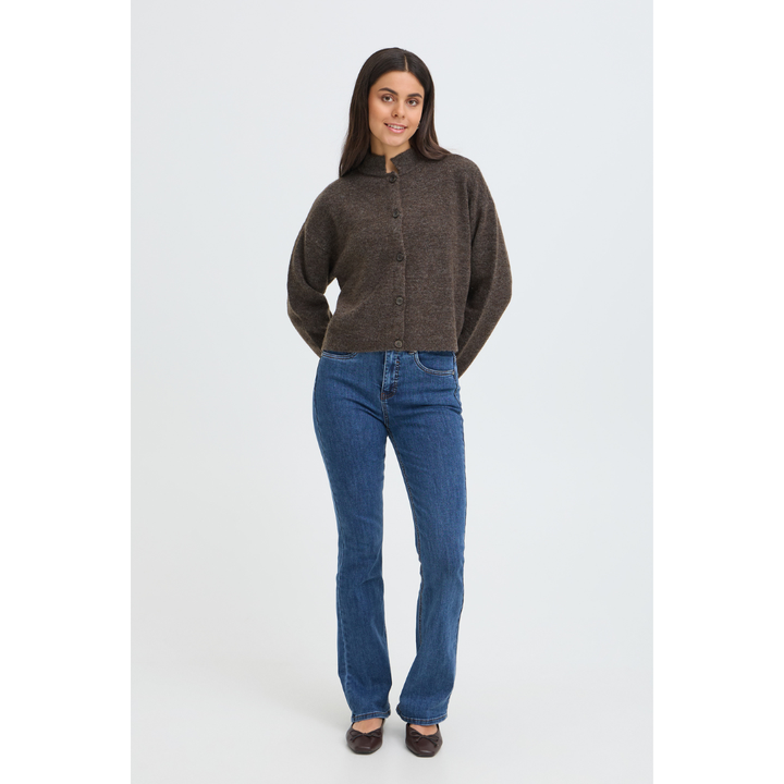 Fransa FRSANNY CAR 10 Cardigan - Hot Fudge Melange - Butik VIVI